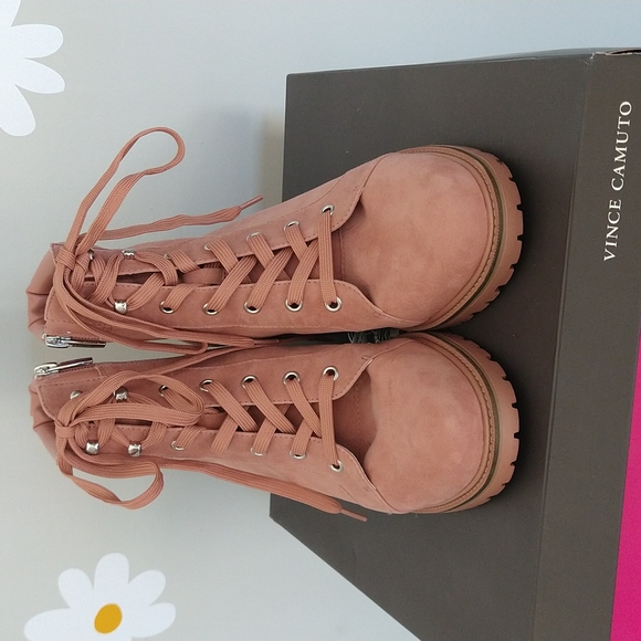 Vince Camuto Gaviana Suede Boots in Dermy Pink - Picture 4 of 10
